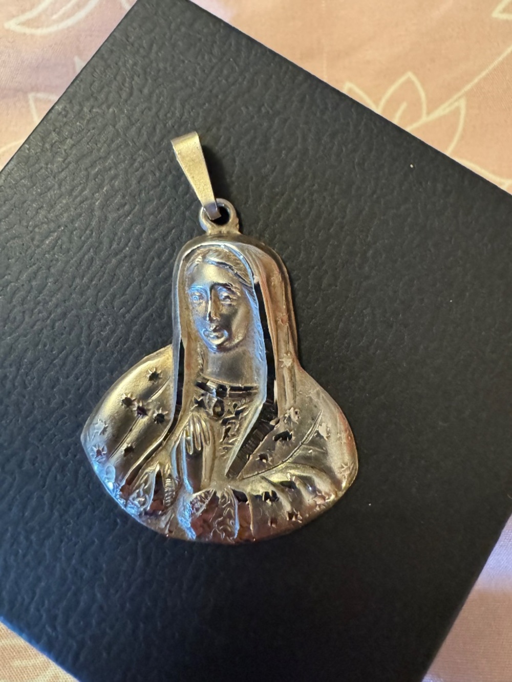Our Lady of Guadalupe Pendant Sterling Silver Large - Picture 2 of 7